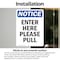 Signmission Enter Here Please Pull OSHA Notice Sign, Vinyl Decal, 5in W x 7in L, 2PK OS-2PACK-NS-D-57-V-12072 - alternate 5